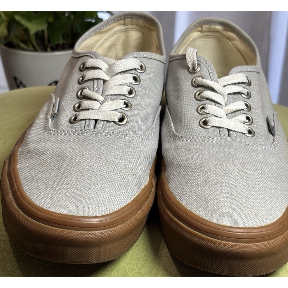 Vans Gray Canvas Skateboarding Shoes Gum Sole Lace-Up US Men's 9 D